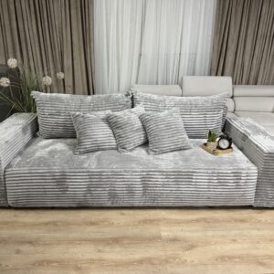 Kanapa rozkładana 3-osobowa 265 × 105 cm z pojemnikiem