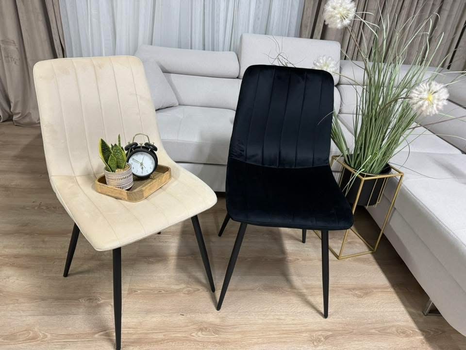 Krzesło tapicerowane welur velvet - obrazek 5