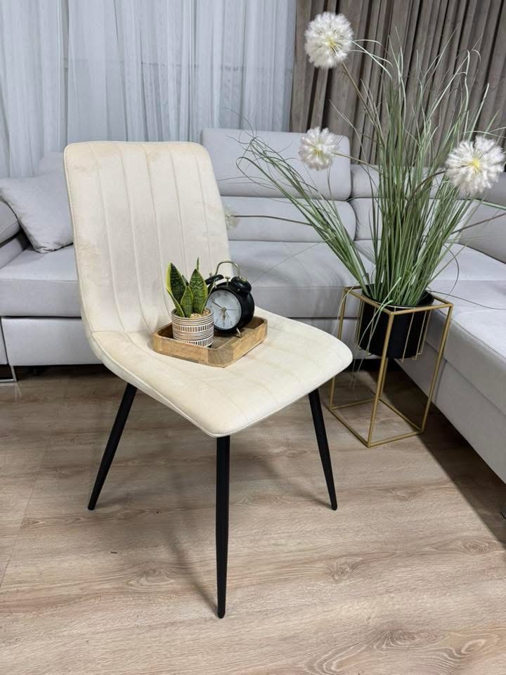 Krzesło tapicerowane welur velvet