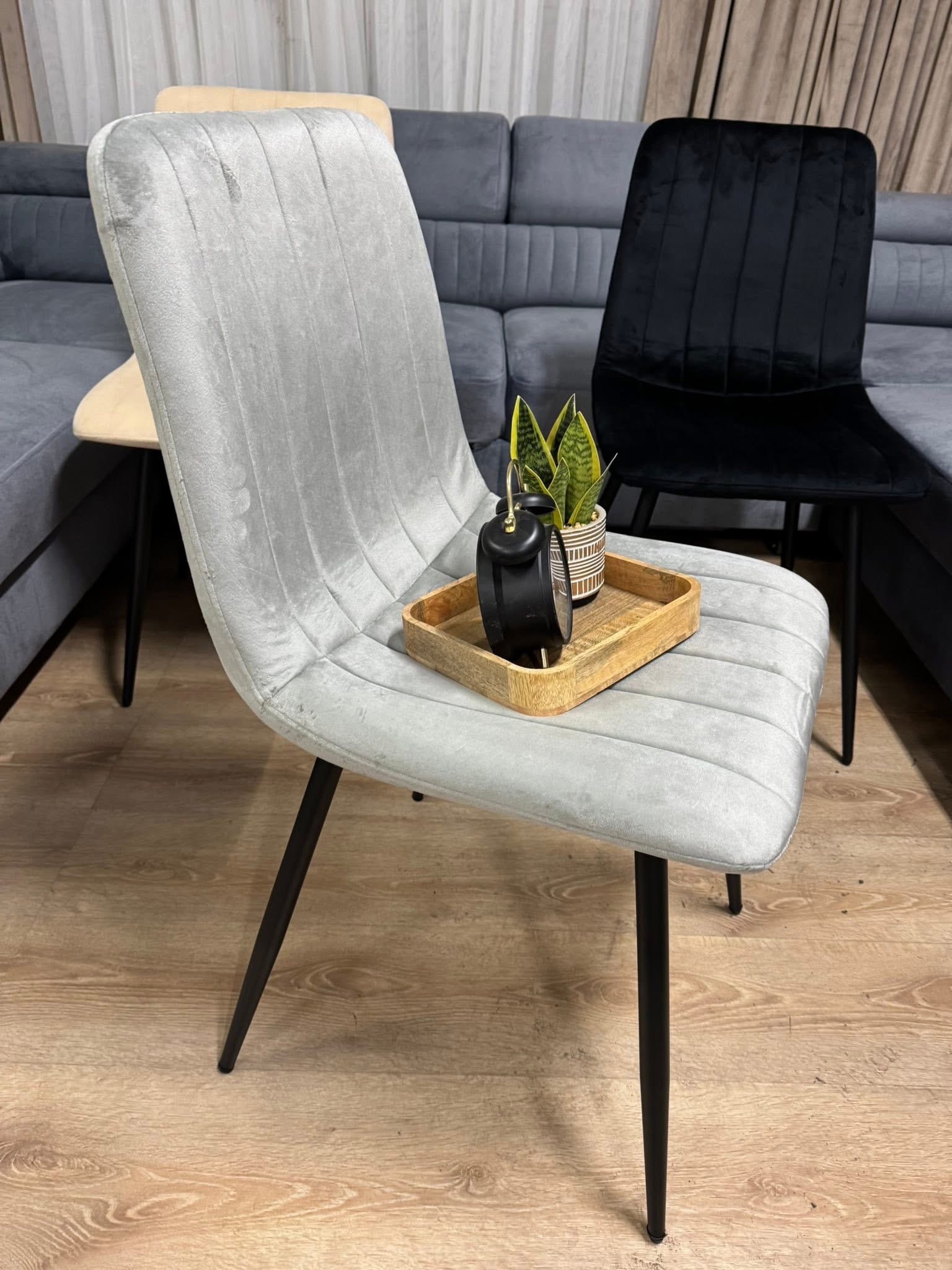 Krzesło tapicerowane welur velvet - obrazek 8